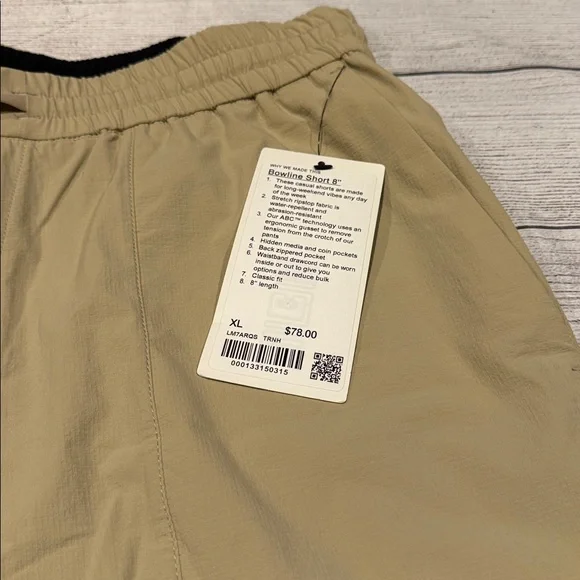 🍋Men’s Lululemon Bowline Short 8” Size XL trench M7ARQS🍋